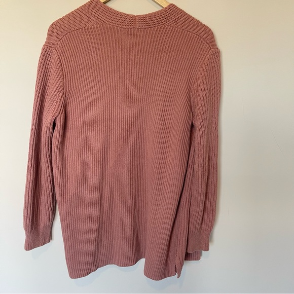 Madewell Nolan Ribbed Open Front Cardigan Mauve Pink Size S - Picture 7 of 7